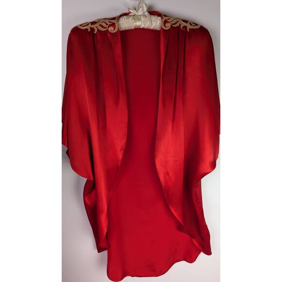 Vintage California Dynasty  80's Peinoir set Hollywood Glam embroidered lace VGC - Picture 6 of 16